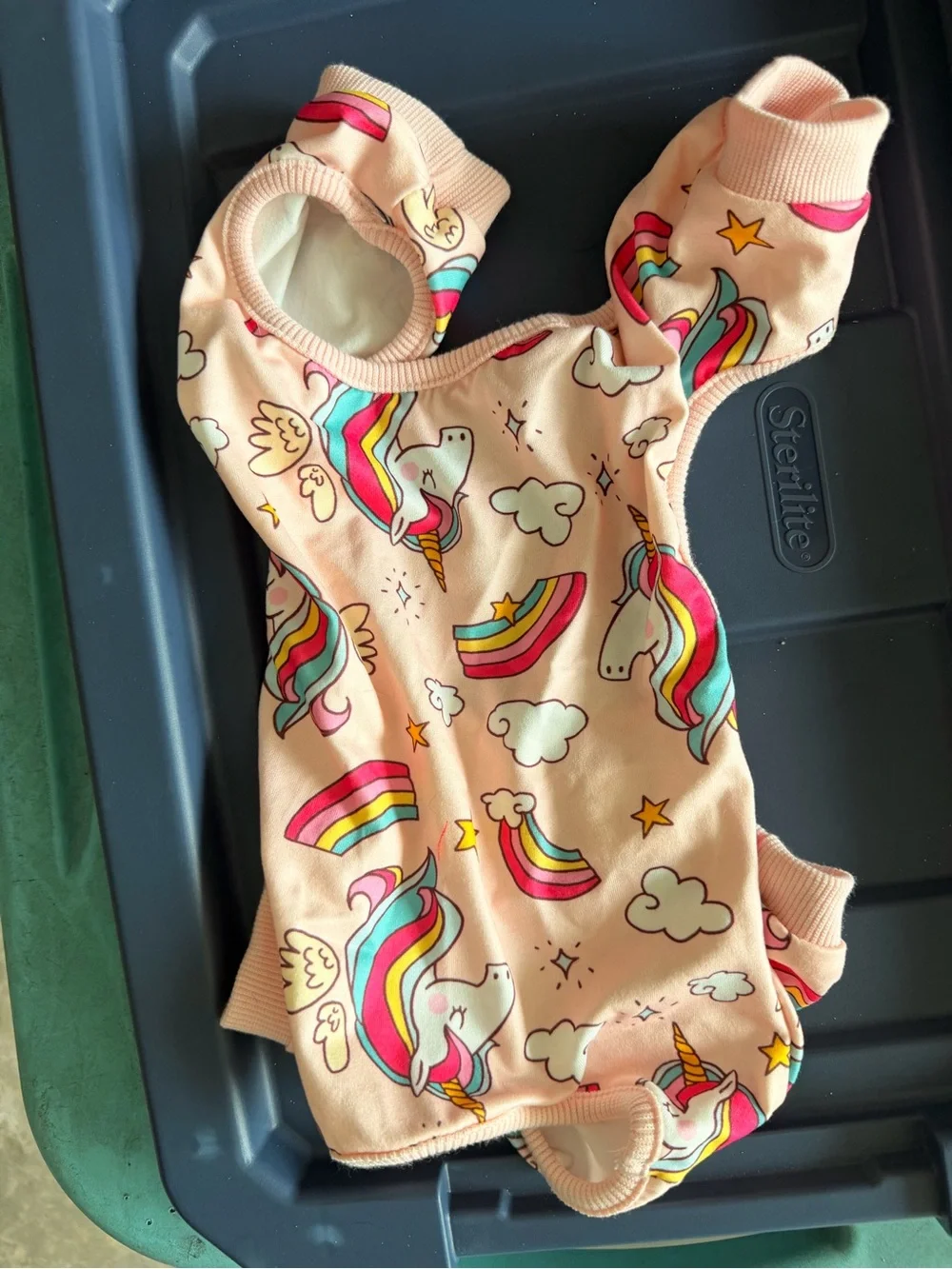 Pink Unicorn & Rainbow Kids Harness Shirt